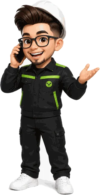電話対応する栄和のキャラクター